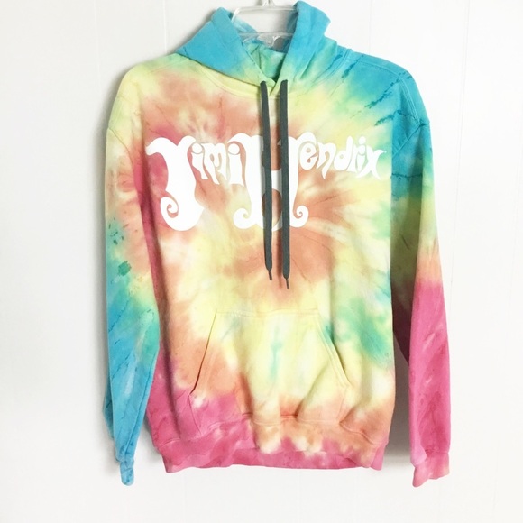 Authentic Jimi Hendrix Tie Dye Hoodie Womens M - Picture 1 of 4